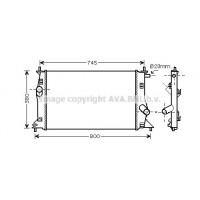 MZ2183 AVA QUALITY COOLING Радіатор охолодження двигуна
