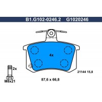 B1.G102-0246.2 GALFER Комплект гальмівних колодок дисковий гальм