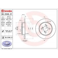 08.C046.31 BREMBO Гальмівний диск