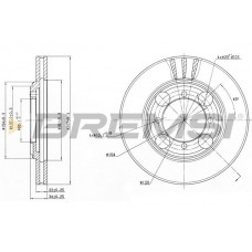 CD6482V BREMSI Гальмівний диск