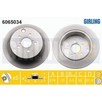 6065034 GIRLING Гальмівний диск