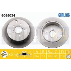 6065034 GIRLING Гальмівний диск