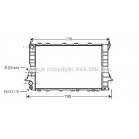 AIA2077 AVA QUALITY COOLING Радіатор охолодження двигуна