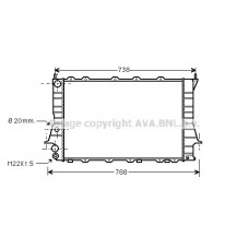 AIA2077 AVA QUALITY COOLING Радіатор охолодження двигуна
