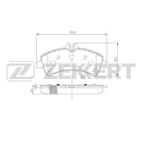 BS-2185 ZEKKERT КомплеК т гальмівних колодок, дискове гальмо