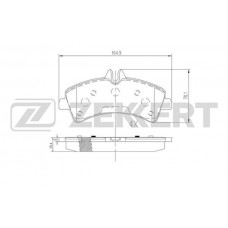 BS-2185 ZEKKERT КомплеК т гальмівних колодок, дискове гальмо