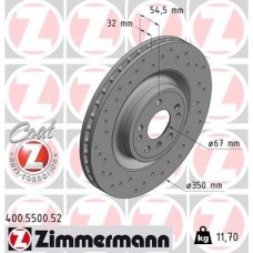 400.5500.52 ZIMMERMANN Гальмівний диск