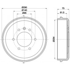 MBD223 MINTEX Гальмівний барабан