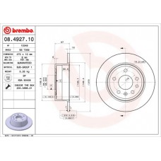 08.4927.10 BREMBO Гальмівний диск