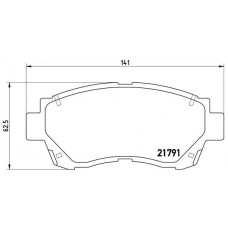 P 83 027 BREMBO Комплект гальмівних колодок дисковий гальм