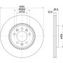 8DD 355 125-401 HELLA PAGID Гальмівний диск