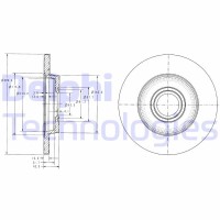 BG3416 DELPHI Гальмівний диск