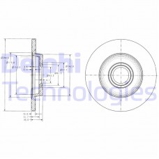 BG3416 DELPHI Гальмівний диск