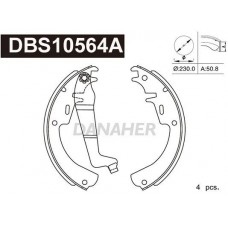 DBS10564A DANAHER Комплект гальмівних колодок