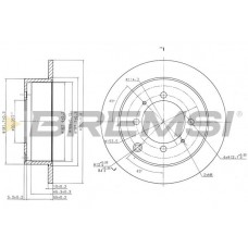 CD7141S BREMSI Гальмівний диск
