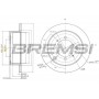 CD7141S BREMSI Гальмівний диск