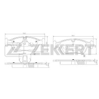 BS-1016 ZEKKERT Комплект гальмівних колодок дисковий гальм