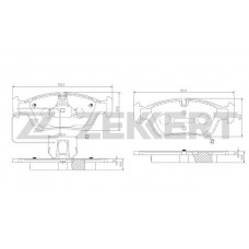 BS-1016 ZEKKERT Комплект гальмівних колодок дисковий гальм