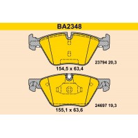 BA2348 BARUM КомплеК т гальмівних колодок, дискове гальмо