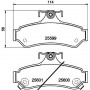 8DB 355 020-531 HELLA Комплект гальмівних колодок, дискове гальмо