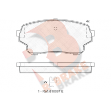 RB1715 R BRAKE Комплект гальмівних колодок дисковий гальм