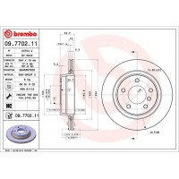 09.7702.11 BREMBO Гальмівний диск