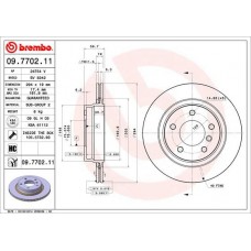 09.7702.11 BREMBO Гальмівний диск