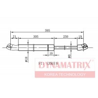 DGS0031DT DYNAMATRIX Газова пружина кришка багажника