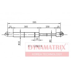 DGS0031DT DYNAMATRIX Газова пружина кришка багажника