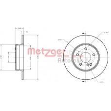 6110115 METZGER Гальмівний диск