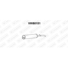 VW80151 VENEPORTE Глушник вихлопних газів кінцевий