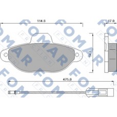 FO 582881 FOMAR Friction Комплект гальмівних колодок дисковий гальм