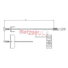 11.6803 METZGER Тросик, cтояночный тормоз