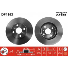 DF4163 TRW Гальмівний диск