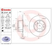 08.5141.20 BREMBO Гальмівний диск