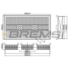 FA1021 BREMSI Повітряний фільтр