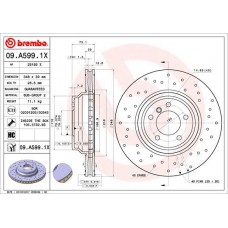 09.A599.1X BREMBO Гальмівний диск
