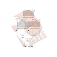 RB2309 R BRAKE Комплект гальмівних колодок дисковий гальм
