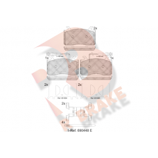 RB2309 R BRAKE Комплект гальмівних колодок дисковий гальм