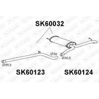SK60032 VENEPORTE Глушник вихлопних газів кінцевий