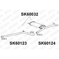 SK60032 VENEPORTE Глушник вихлопних газів кінцевий