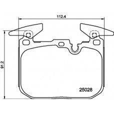 8DB 355 025-771 HELLA Комплект гальмівних колодок дисковий гальм