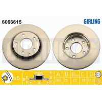 6066615 GIRLING Гальмівний диск