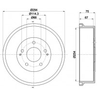 MBD093 MINTEX Гальмівний барабан