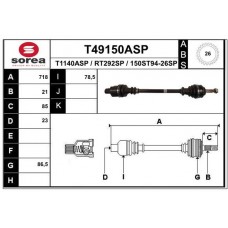 T49150ASP EAI Привідний вал