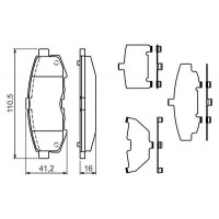 0 986 494 319 BOSCH Комплект гальмівних колодок, дискове гальмо