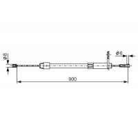 1 987 477 847 BOSCH Тросик, cтояночный тормоз
