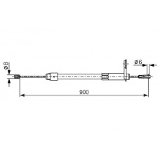 1 987 477 847 BOSCH Тросик, cтояночный тормоз