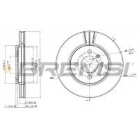 CD6182V BREMSI Гальмівний диск