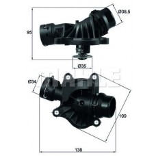TI 234 88 MAHLE Термостат охолоджувальна рідина